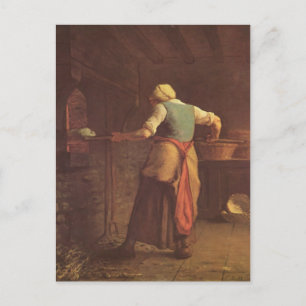 Carte Postale Jean-Francois Millet - Femme qui fait du pain
