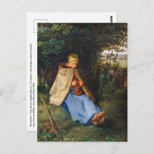 Carte Postale Jean-François Millet - Le Knitter