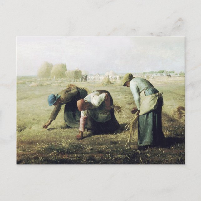 Carte Postale Jean François Millet, Les Gleaners (Devant)