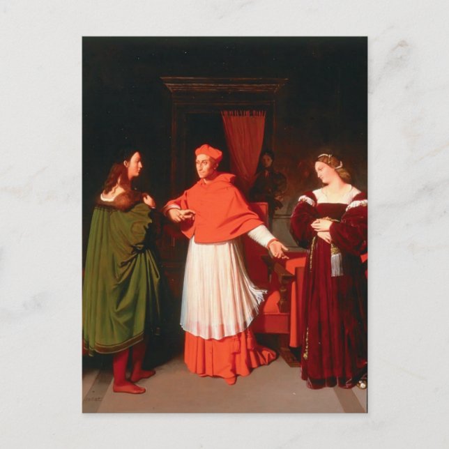 Carte Postale Jean Ingres - La Bétrothal de Raphael (Devant)