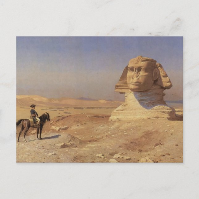 Carte Postale Jean-Leon Gerome- Bonaparte avant le Sphinx (Devant)