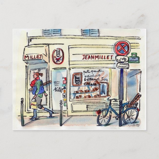 Carte Postale Jean Millet pâtisserie Paris by Carol Gillott (Devant)