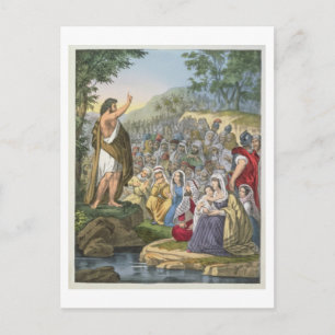 Carte Postale Jean Prêcher dans le désert, d'un pri biblique