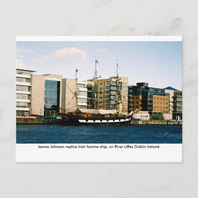 Carte Postale Jeanie Johnson Irish famine ship, Dublin Irlande (Devant)