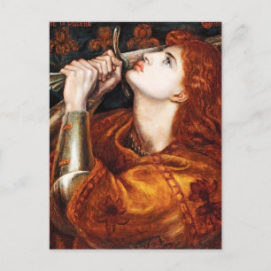 Carte Postale Jeanne d'Arc peint par Dante Gabriel Rossetti