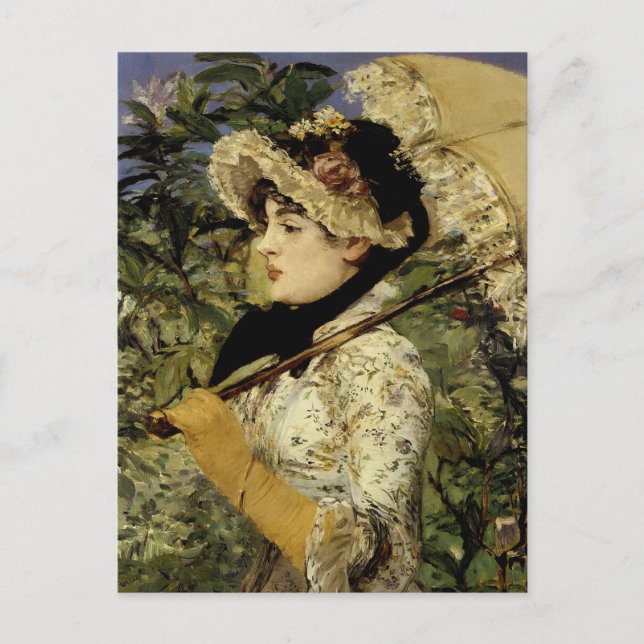 Carte Postale Jeanne : Printemps 1881 par Manet (Devant)