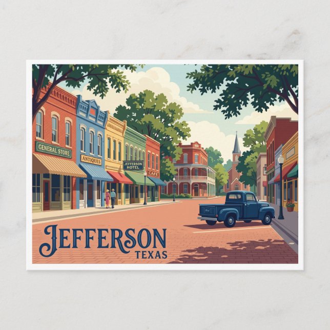 Carte Postale Jefferson Texas (Devant)