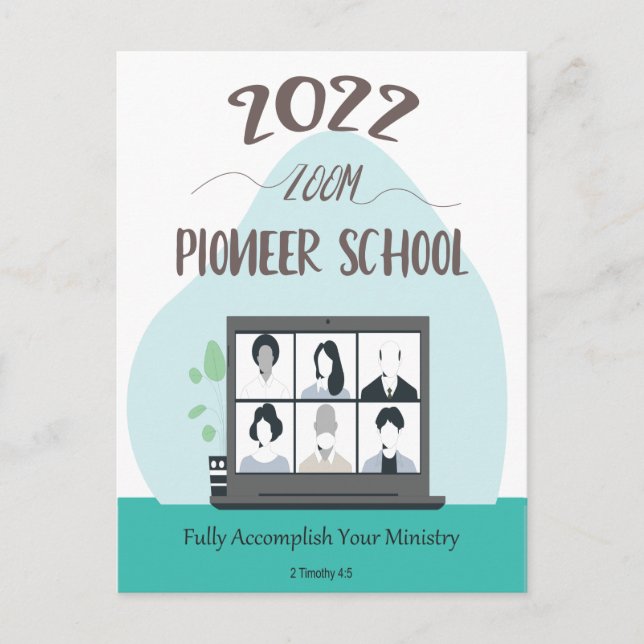 Carte Postale Jehovah Witness Zoom Pioneer School 2022 (Devant)