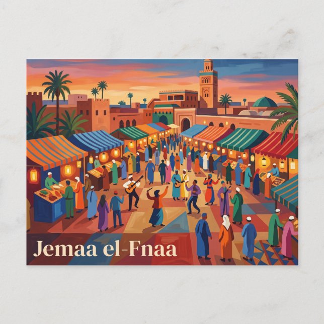 Carte Postale Jemaa el-Fnaa Maroc (Devant)
