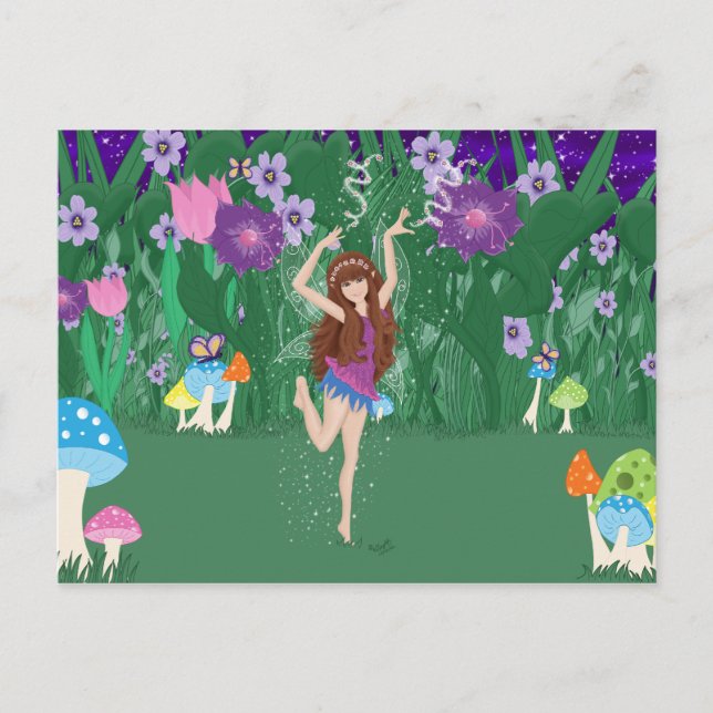 Carte postale Jen Flower Fairy (Devant)