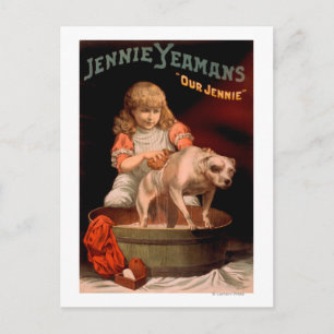 Carte Postale Jennie Yeamans "Our Jennie" Girl Washdog