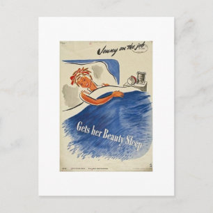 Carte Postale Jenny sur le travail fait dormir sa beauté