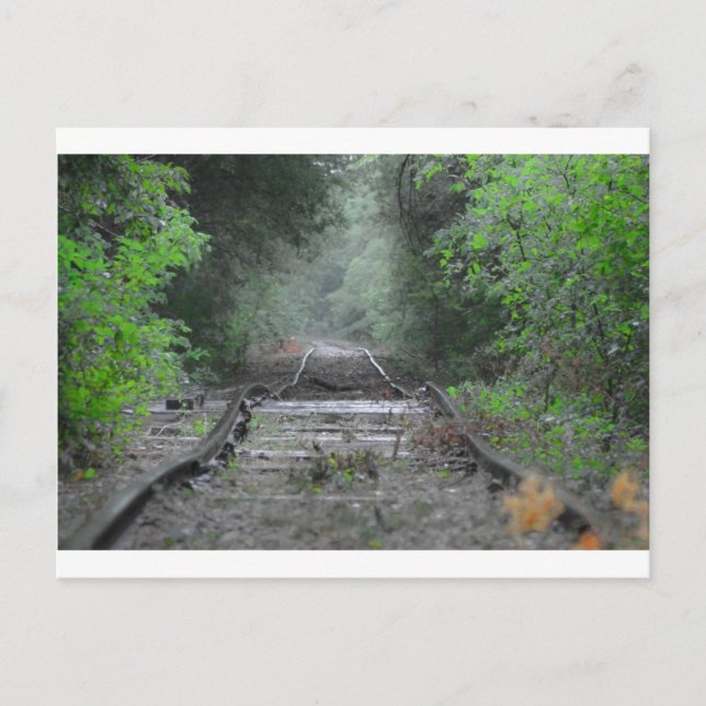 Carte Postale J'entends le train une arrivée (Devant)