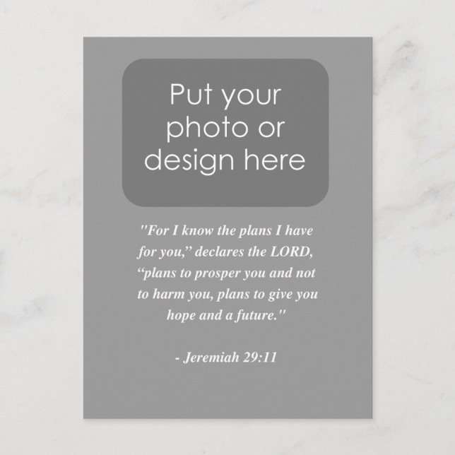 Carte Postale JEREMIAH 29:11 Verse de la Bible (Devant)