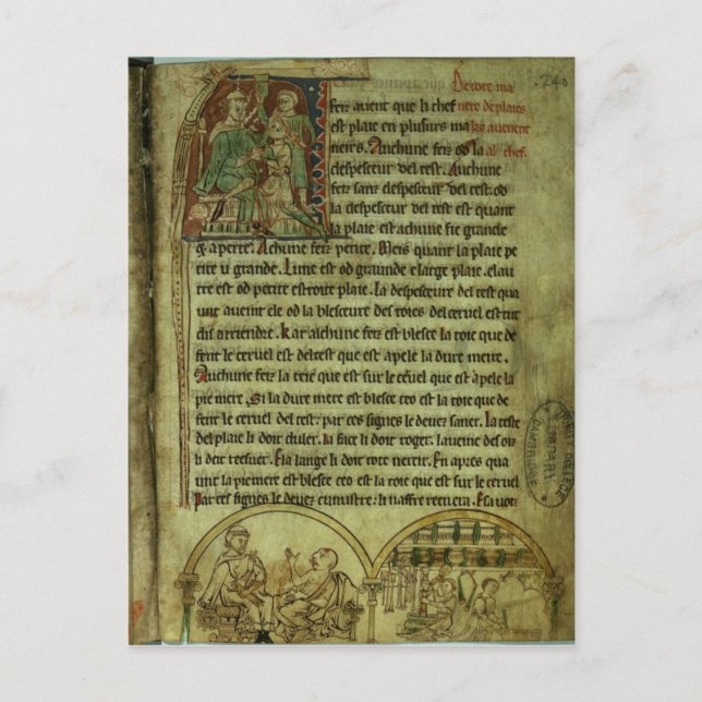 Carte Postale Jérôme : Un médecin visite un patient (Devant)