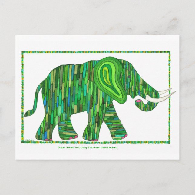 Carte postale Jerry Green Jade Elephant (Devant)