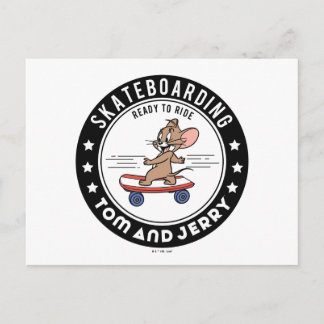 Carte Postale Jerry Skateboarding - Prêt à rouler