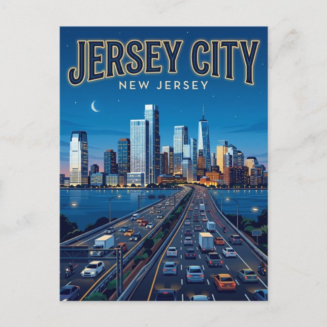 Carte Postale Jersey City New Jersey (Devant)