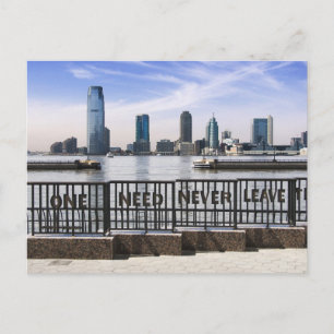 Carte Postale Jersey City Skyline One N'A Jamais Besoin De Quitt