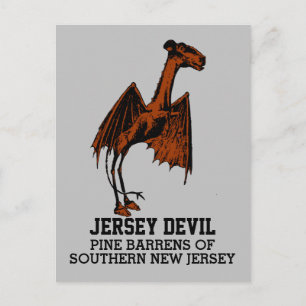 Carte Postale Jersey Devil Creature Cryptid Texte personnalisabl