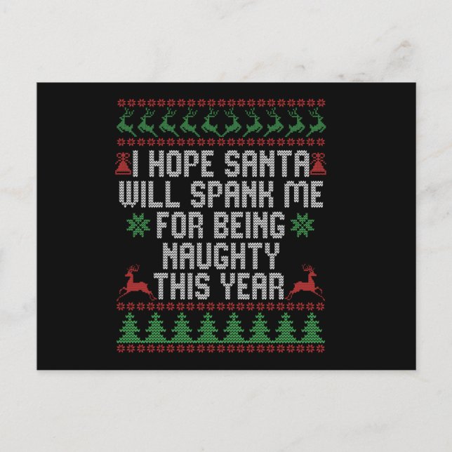 Carte Postale J'Espère Que Père Noël Me Fera Parler D'Être Mauva (Devant)