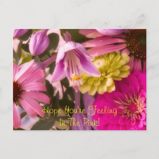 Carte Postale J'espère que vous vous sentez dans le rose ! (Devant)