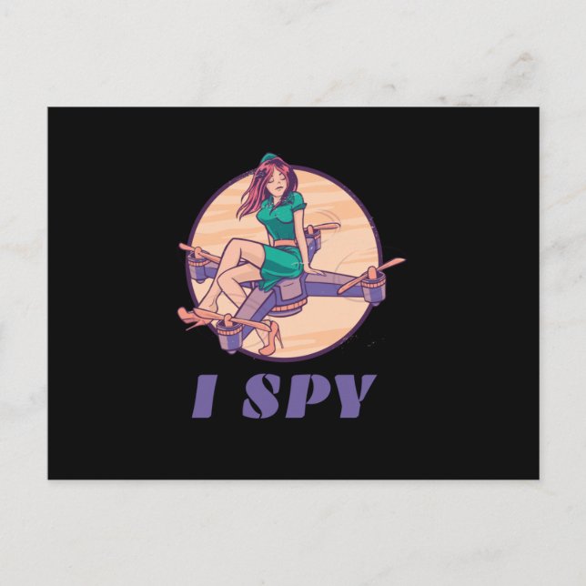 Carte Postale J'Espère Un Drone Spy Pour Les Filles (Devant)