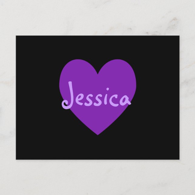 Carte Postale Jessica en violet (Devant)