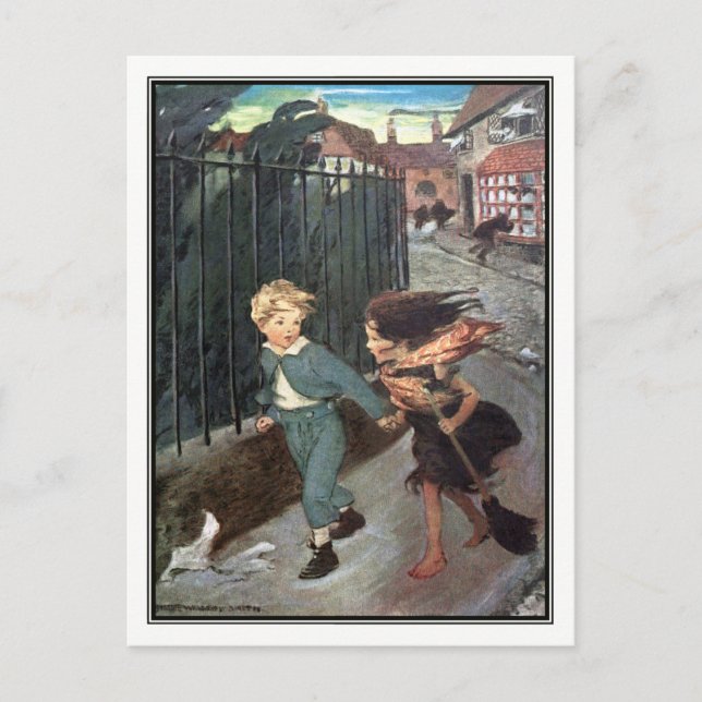 Carte Postale Jessie Willcox Smith - Diamond and the Little Girl (Devant)