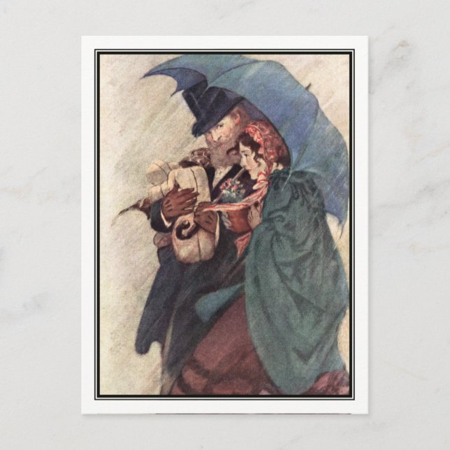 Carte Postale Jessie Willcox Smith - Jo et le professeur Bhaer (Devant)