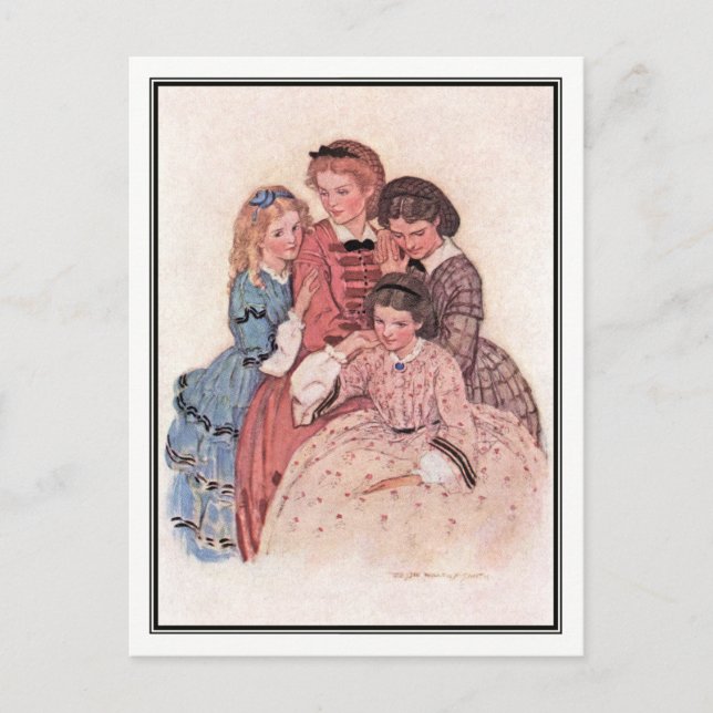 Carte Postale Jessie Willcox Smith - Meg, Jo, Beth et Amy (Devant)