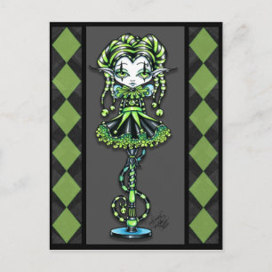 Carte Postale Jester Fae Jester Stick Arlequin Pix