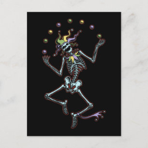 Carte Postale Jester Skeleton