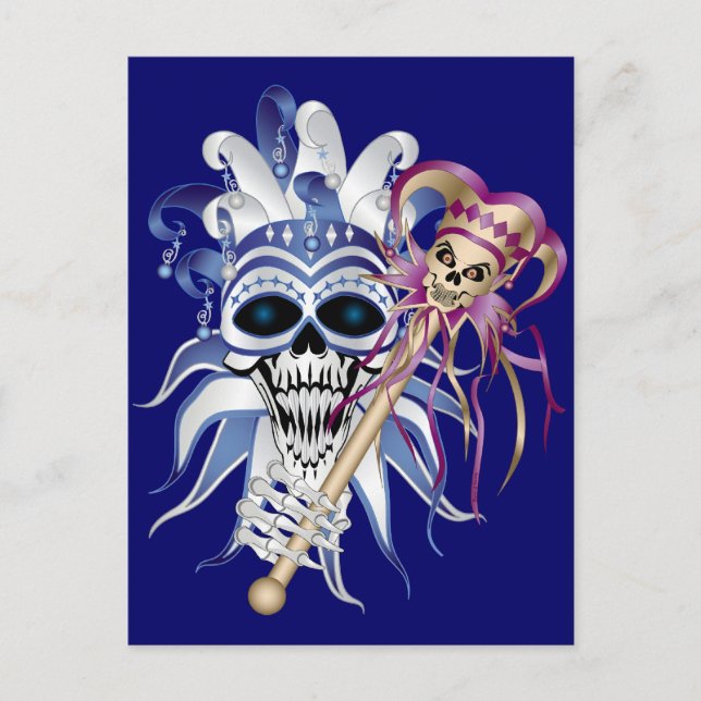 Carte Postale Jester Skull (Devant)