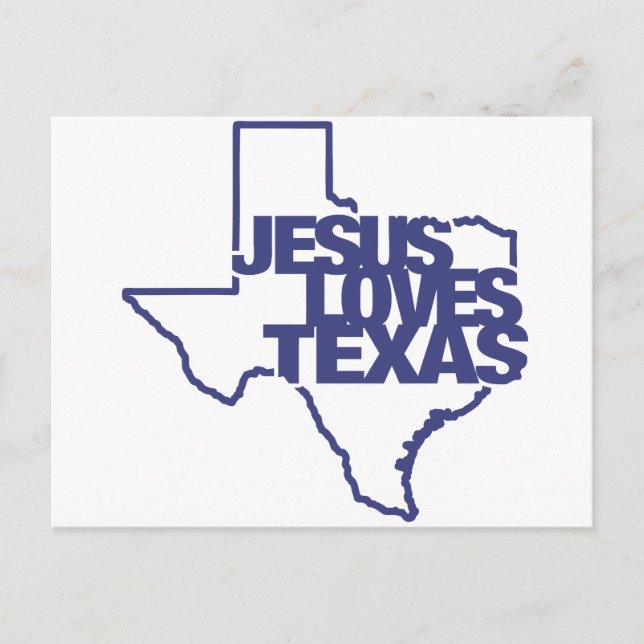Carte Postale Jésus aime le Texas (Devant)