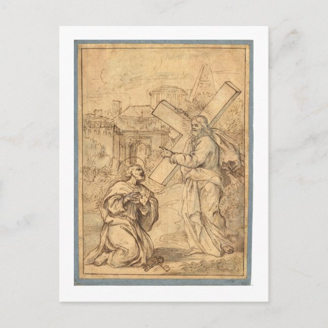CARTE POSTALE JÉSUS AVEC PETER (Devant)