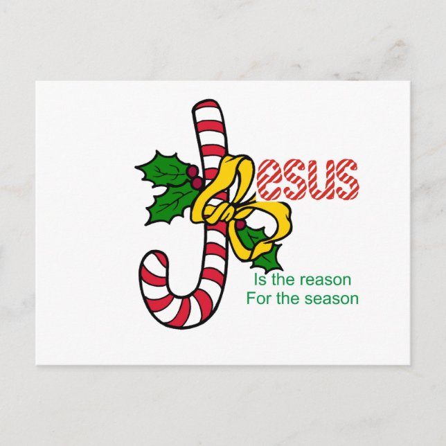 Carte Postale Jesus Candy Cane (Devant)