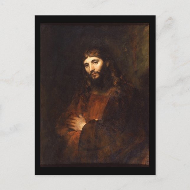 Carte Postale Jésus-Christ aux armes croisées (Devant)