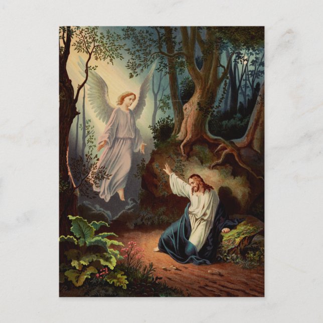 Carte Postale Jésus Christ avec ange (Devant)