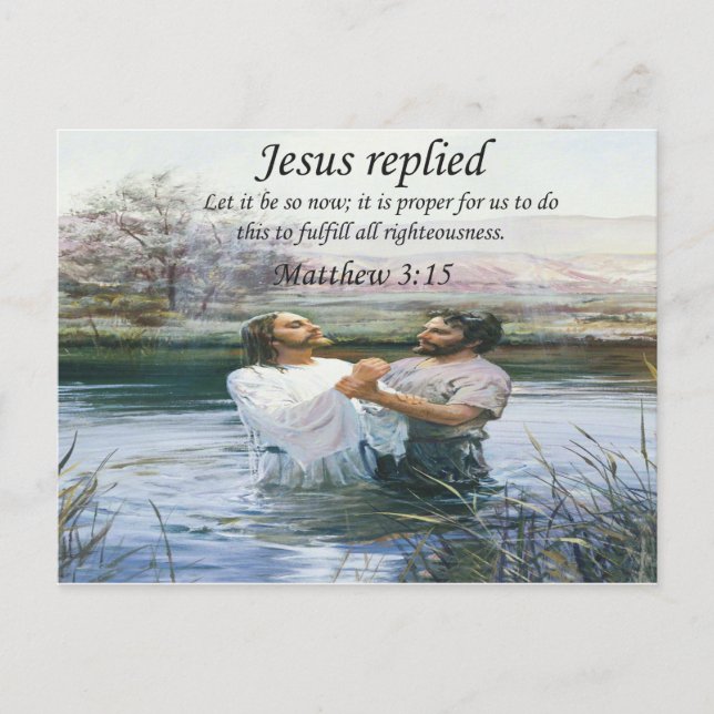 Carte Postale Jésus Christ Baptême image deux (Devant)