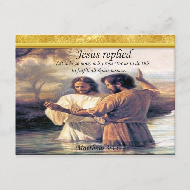 Carte Postale Jésus Christ Baptême image un (Devant)