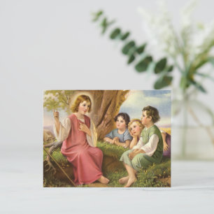 Carte Postale Jésus-Christ enseignant aux enfants, religion vint