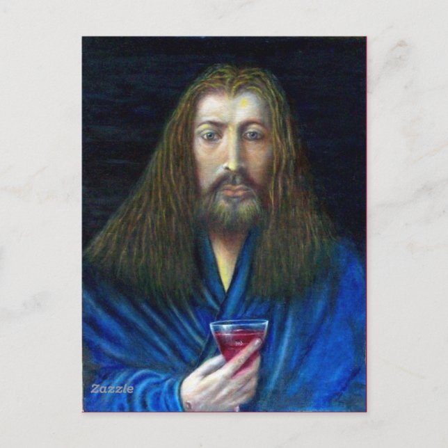 CARTE POSTALE JÉSUS CHRIST, LA CHALICE (Devant)
