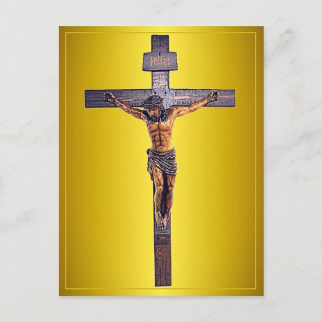 Carte Postale Jésus Christ le Sauveur Crucifix (Devant)