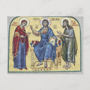Carte Postale Jésus Christ, les Théotokos et Jean Baptiste