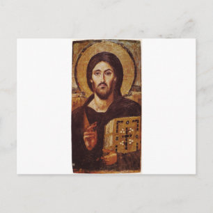 Carte Postale Jésus-Christ Pantocrator Icône chrétienne
