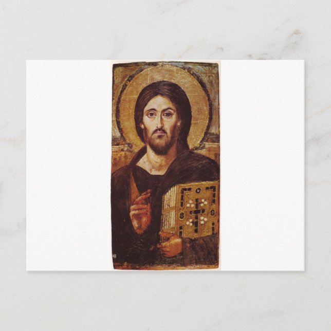 Carte Postale Jésus-Christ Pantocrator Icône chrétienne (Devant)