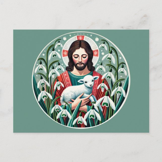 Carte Postale Jésus Christ Printemps de Pâques (Devant)