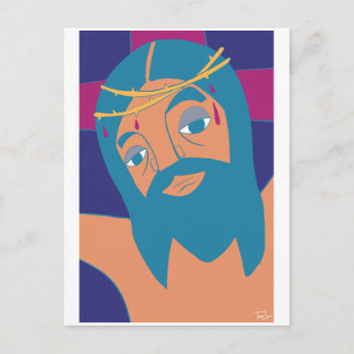 Carte Postale Jésus Christ Yeshua Crucifixion Illustration