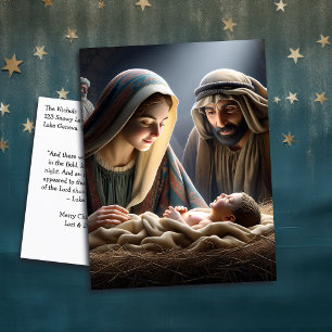 Carte Postale Jésus dans le Manger   Noël religieux